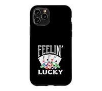 Custodia per iPhone 11 Pro Feelin Lucky Casino che gioca le carte da poker Vegas Chips