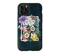 Custodia per iPhone 11 Pro Fiori di Oregon Word Art - Oregon State USA Souvenir