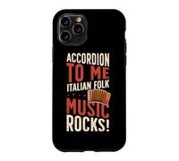 Custodia per iPhone 11 Pro Fisarmonica To Me Italian Folk Music Rocks