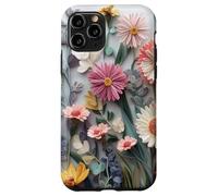 Custodia per iPhone 11 Pro Floral Flower Pattern Botanical Nature Garden Bloom Cute
