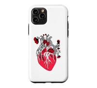 Custodia per iPhone 11 Pro Floral Human Heart Anatomy