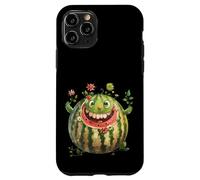Custodia per iPhone 11 Pro Floral Watermelon Face Whimsical Hawaiian Summer Vacation