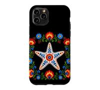 Custodia per iPhone 11 Pro Floreale Stella Marina Folk Art Motivi Fiori