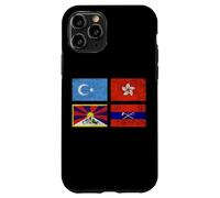 Custodia per iPhone 11 Pro FREE TIBET UYGHURS HONG KONG INNER MONGOLIA CHINA FLAG