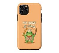 Custodia per iPhone 11 Pro Frog We Bake at Dawn Funny Baking Humor Meme 3
