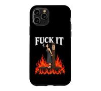 Custodia per iPhone 11 Pro Fuck It - Witch is Burning in Flame Smoking Adult Humor Meme