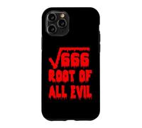 Custodia per iPhone 11 Pro Funny 666 Square Root All Evil Matematico Insegnante di Matematica