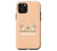 Custodia per iPhone 11 Pro Funny 67 Six Seven Meme Bunny Giorno di Pasqua Retro Accogliente Coniglio