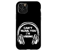 Custodia per iPhone 11 Pro Funny Beatmaker Gamer Headset Can't Hear You I'm Vibing