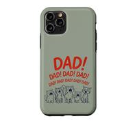 Custodia per iPhone 11 Pro Funny Cat Dad Yelling Cats Father's Day