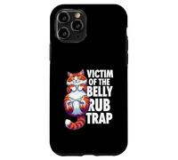 Custodia per iPhone 11 Pro Funny Cat Victim Of The Belly Rub Trap Kitten Joke