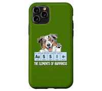 Custodia per iPhone 11 Pro Funny Elements of Happiness Blue Merle Aussie Lover