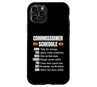 Custodia per iPhone 11 Pro Funny Fantasy Football Commissioner Schedule Draft Day