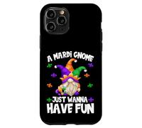 Custodia per iPhone 11 Pro Funny Gnome For Men Women Who Just Wanna Have Fun Mardi Gras