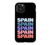 Custodia per iPhone 11 Pro Funny Modern Repetitive Text Design Spain Spaniard Europe