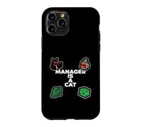 Custodia per iPhone 11 Pro Funny Office Humor Manager Is A Cat Feline Boss