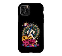 Custodia per iPhone 11 Pro Funny Peacock Disco Turkey Wrong Animal Name Stupid Joke
