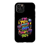Custodia per iPhone 11 Pro Funny Proud Throwback I'm 70s Born 80s Raised 90s Fun party