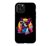Custodia per iPhone 11 Pro Funny Retro Vintage Mens Womens 80s 90s Boston Terrier Lover