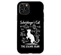 Custodia per iPhone 11 Pro Funny Science Schrödinger's Cat Escape Plan Funny Cat Kitten