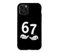 Custodia per iPhone 11 Pro Funny Six Seven 6 7 Meme Gen Alpha Slang 6 7 Hands