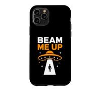 Custodia per iPhone 11 Pro Funny UFO Alien Space Humor Sci Fi Graphic Beam Me Up