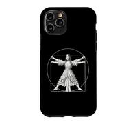 Custodia per iPhone 11 Pro Fusione di Leonardo da Vinci: Gioconda e l'uomo vitruviano