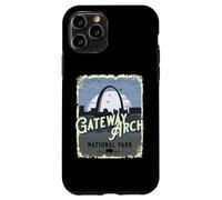 Custodia per iPhone 11 Pro Gateway Arch National Park Vintage Viaggi Vacanze Souvenir