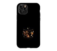 Custodia per iPhone 11 Pro Gatti Danzanti Falò Notturno Amante dei Gatti
