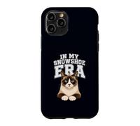 Custodia per iPhone 11 Pro Gatto con le ciaspole nella mia era racchette da neve Razza Proprietario Mamma Papà