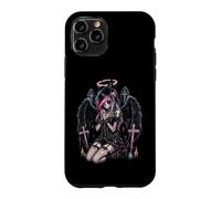 Custodia per iPhone 11 Pro Gatto gotico pastello gotico ragazza scheletro emo emo Y2K Style Angel Decay