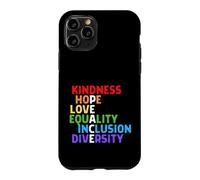 Custodia per iPhone 11 Pro Gentilezza Pace Uguaglianza Inclusione Diversità Diritti Umani
