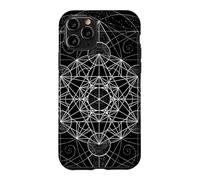 Custodia per iPhone 11 Pro Geometria sacra Metatrons Cube Dot lavoro