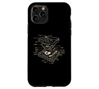 Custodia per iPhone 11 Pro Giradischi DJ Schema Party Design Dance Discoteca Techno Musica