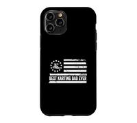 Custodia per iPhone 11 Pro Go Karting Go Kart Bandiera Americana Patriottica Retro