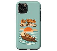Custodia per iPhone 11 Pro Go With The Flow Sea Otter Retro Animal