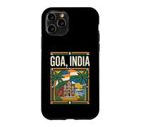 Custodia per iPhone 11 Pro Goa India Bandiera Spiaggia Basilica Grafica Viaggio