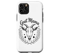 Custodia per iPhone 11 Pro Goat Mama Neon Line Art Farm Animal Lover Coffee Love