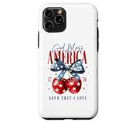 Custodia per iPhone 11 Pro God Bless America 1776 Terra che amo Backprint