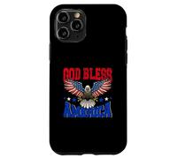 Custodia per iPhone 11 Pro God Bless America American US Eagle Flag 4 luglio patriottica