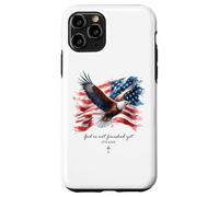 Custodia per iPhone 11 Pro GOD is Not Finished Yet - Vintage Watercolor Eagle 1776
