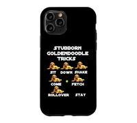 Custodia per iPhone 11 Pro Goldendoodle testardo Trucchi divertenti Barzellette sarcastiche sul cane