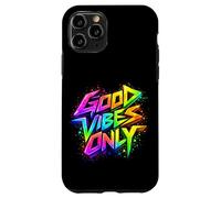 Custodia per iPhone 11 Pro Good Positive Graffiti Vibes Quotes Colorful Splach Colors