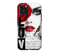 Custodia per iPhone 11 Pro Grafica streetwear Dark Romance, Gothic Red Rose Lover