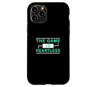 Custodia per iPhone 11 Pro Grafica verde acqua chiaro The Game Is Heartless Teal Aqua