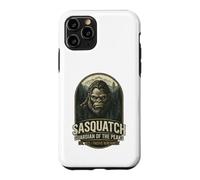 Custodia per iPhone 11 Pro Grafica vintage del Pacifico nord-occidentale del Sasquatch Guardian Peaks