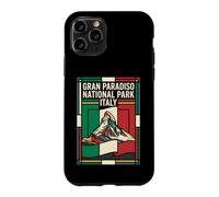 Custodia per iPhone 11 Pro Gran Paradiso Parco Nazionale Italia Bandiera Vintage Viaggio