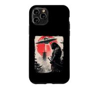 Custodia per iPhone 11 Pro Grande Piede Samurai UFO Giappone