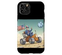Custodia per iPhone 11 Pro Grande veicolo lunare nello spazio con il presidente patriottico