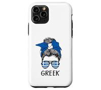Custodia per iPhone 11 Pro Greek Girl Greek Heritage Greece Flag